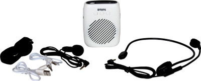

Krown DT-15 Portable LoudSpeaker Voice Amplifier with Microphone for Teachers, Instructors, Emcees, Tour Guides and Trainers - Rechargeable With 1 Neckband Mic, 1 Lapel Mic, With USB And SD Card Input Portable LoudSpeaker Voice Amplifier with Microphone f