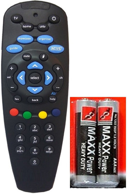 

ZEEPEE with 2pc battery Remote For Tata Sky DTH Remote Controller(Black)