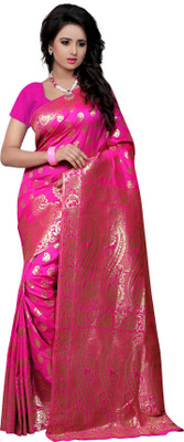 

Style U Self Design Banarasi Banarasi Silk Saree(Pink)