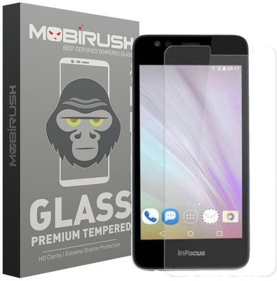 MOBIRUSH Tempered Glass Guard for Infocus A1(Pack of 1)
