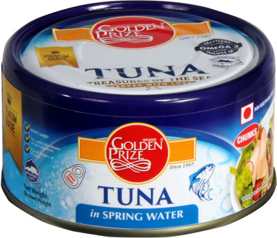

Golden Prize Tuna Chunk in Springwater 183Gms Tuna Fish Chunks(180 Pack of 1)