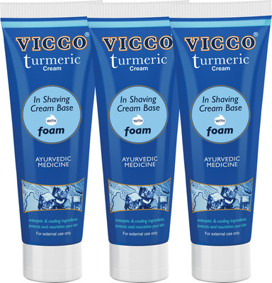 

Vicco Shaving Cream Without Sandalwood Oil(Turmeric Cream In Shaving Cream Base with Foam)(210 g)