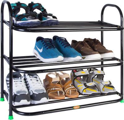 Patelraj Metal Shoe Stand(Dark, 3 Shelves, DIY(Do-It-Yourself))