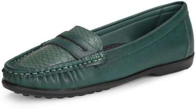 Allen Solly Loafers For Women(Green
