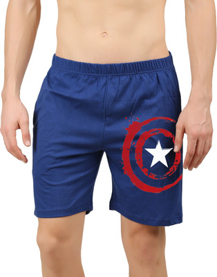 HOTFITS Printed Men Blue Regular Shorts