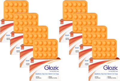 

Glozic Glutathione, Kojic Acid & Vitamin C Soap ( 8 x 25 gm )(200 g, Pack of 8)
