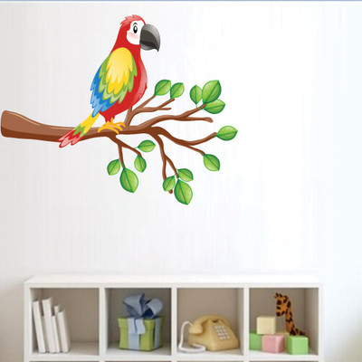 GharKraft 60 cm Different kinds of birds Wall Sticker Self Adhesive Sticker(Pack of 1)