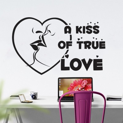 Walltech 50 cm Kiss of love Self Adhesive Sticker(Pack of 1)