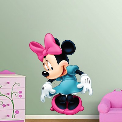 Walltech 50 cm beautiful Minnie Mouse Self Adhesive Sticker(Pack of 1)