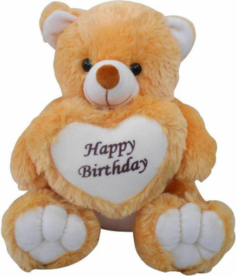 

Fancy toys Soft HBD Peach Teddy Bear 35 cm (Multicolor) - 35 cm(Multicolor)