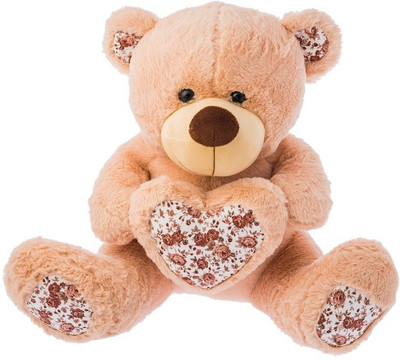 

Dimpy Stuff Bear w heart Flower - 40 cm(Brown)