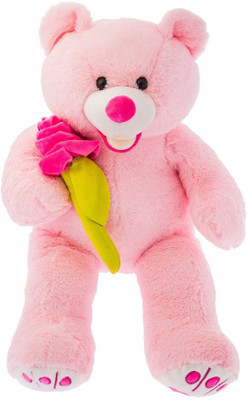 

Dimpy Stuff Bear with Rose flower - 45 cm(Pink)