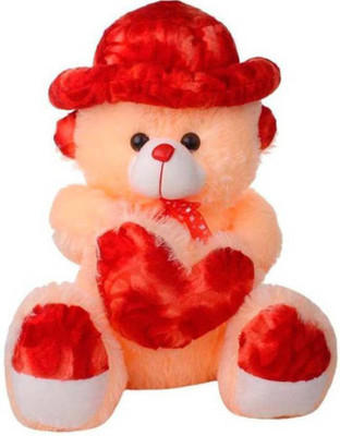 

Fancy Stuffed Spongy 3FT Soft Cute CAP Teddy bear W/HEART - 89 cm (Cream) - 89 cm(Multicolor)