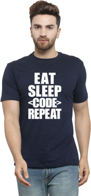 FRISKERS Graphic Print Men Round Neck Dark Blue T-Shirt