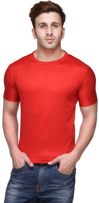Concepts Solid Men Round Neck Red T-Shirt