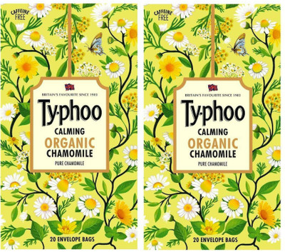 Typhoo Calming Organic Chamomile Herbal Tea Bags(40 Bags, Box)