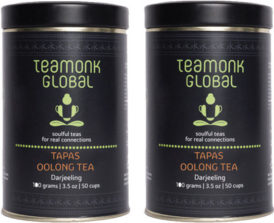

Teamonk Global Darjeeling Organic Tapas Oolong Tea for Weight Loss, 100g (50 Cups)-Pack of 2 | 100% Natural Loose Leaf Tea | Tapas Oolong Tea for Weight Loss | No Additives, USDA Organic Certified Unflavoured Oolong Tea(100 g, Tin)