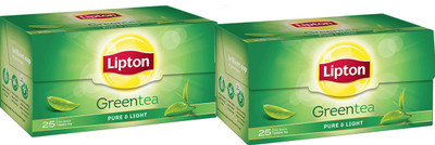 

lipton Pure Lite Pack of 2 (25x2=50 Tea Bag) Green Tea Bags(25 Bags, Tetrapack)