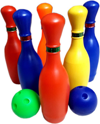 

Kaizen Kids Bowling Set with 6 Pins & 2 Ball Bowling (Multicolour) Bowling