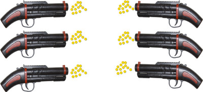 

Akshat Set of 6 Plastic Bb Bullets Air Gun Toy For Kids 6mm Bullets(Black)