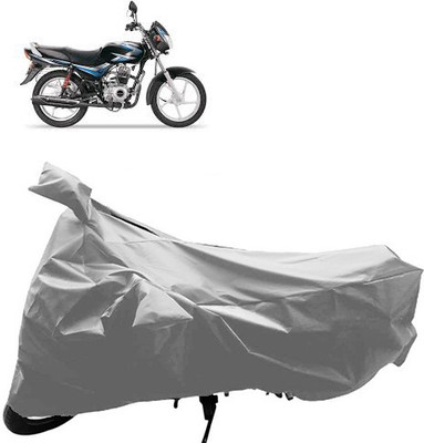 QualityBeast Two Wheeler Cover for Bajaj(CT100, Silver)