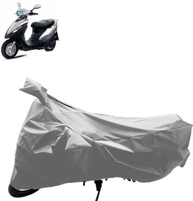 QualityBeast Two Wheeler Cover for Kinetic(Silver)