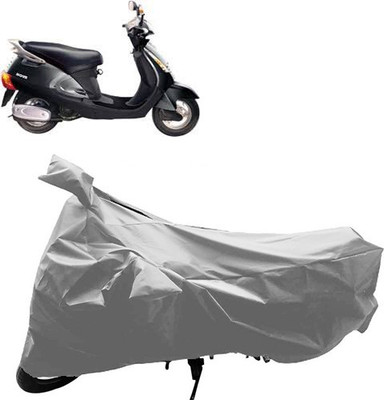 QualityBeast Two Wheeler Cover for Kinetic(Silver)