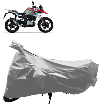 QualityBeast Two Wheeler Cover for Suzuki(GS, Silver)