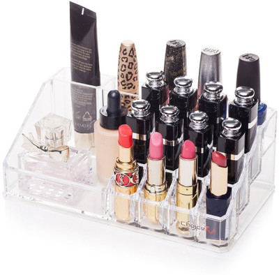 

Kanha 16 Compartment Cosmetic Makeup Jewellery Lipstick Storage Organiser Holder Box 16 Compartment Jewellery & Cosmetic Makeup Storage Box Vanity Box(White)