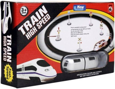 

MobiNok Wishkart High Speed Metro Train with Round Track with Sign Boards for Kids(Multicolor)