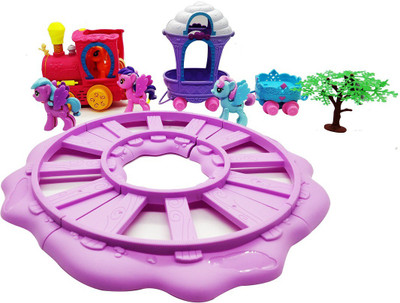 

Emob Friendship Express Light and Sound Beautiful Toy Train Track Set with Cartoon Character(Multicolor)