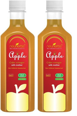 

Neuherbs Apple Cider Vinegar with Mother of Vinegar for weight loss - (350ml X 2) Vinegar(350 ml, Pack of 2)