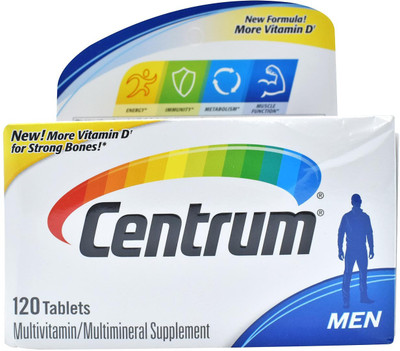 

Centrum Supplement, Men Multivitamin - 120 Tablets(100 mg)