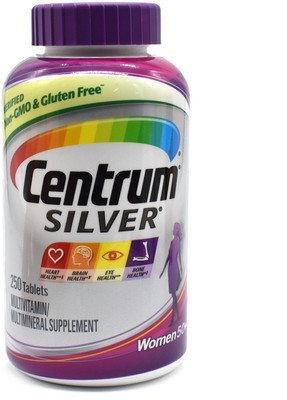 

Centrum Supplement for Women 50+ - 250 Tablets Silver Multi Vitamin/Multimineral(100 mg)