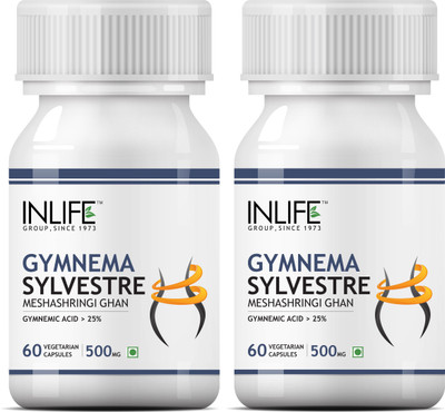 

Inlife Gymnema Sylvestre Supplement 500 mg - 60 Vegetarian Capsules (2 Pack)(120 No)