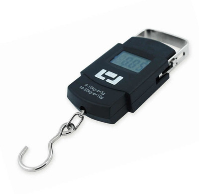 

Khargadham 50KG/10g Digital Scale Hanging Hook Fishing Luggage Weight Scale for Baggage Balance Steelyard With Blue Background Light Weighing Scale(OFF_WHITE)