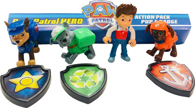 

VikriDa Action Pup & Badge, Ryder, Tracker, Robot Dog, Everest, Fun Loving Toy for Kids ( SET OF 7pcs )(Multicolor)