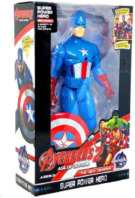 

MobiNok Captain America Action Figure Toy - 20 Cms(Blue)