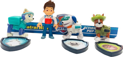 

VikriDa Action Pup & Badge, Ryder, Tracker, Robot Dog, Everest, Fun Loving Toy for Kids ( SET OF 7pcs )(Multicolor)