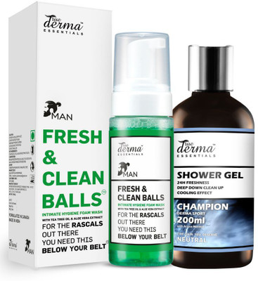 

True Derma Essentials Hygiene Intimate Foam Wash + Sport 24 Hour Freshness Body Wash(350 ml, Pack of 2)