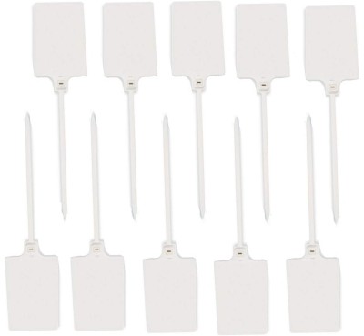 SYGA 10 Pieces Disposable Signage Strap Logistics Seal Sticker Label Lock Plastic Flexible Straps Cable Tie(White Pack of 10)