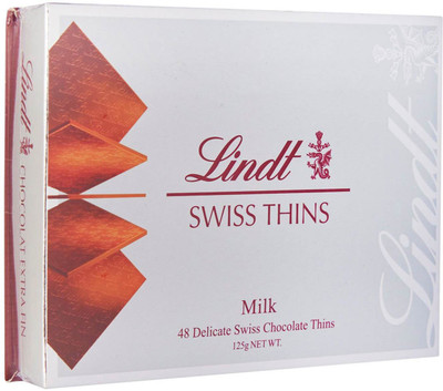 

Lindt Swiss Chocolate Thins Swiss Thins Milk 48 delicate Brittles(Pack of 48, 125 g)