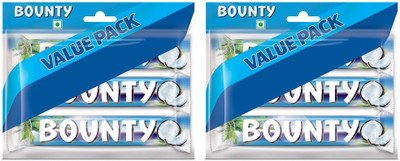 

Bounty Chocolate Bar 3 Pieces (Pack of 2) Bars(Pack of 2, 342 g)