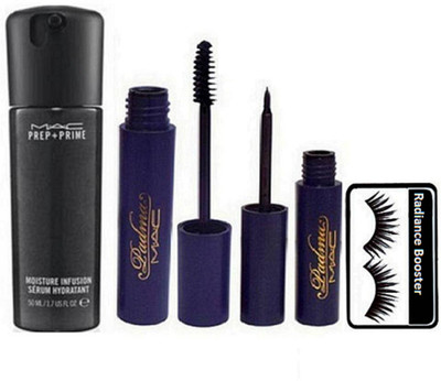 

radiance booster Eyelashes & Mac Infusion Face Serum & Padma Eyeliner+Mascara(Set of 4)
