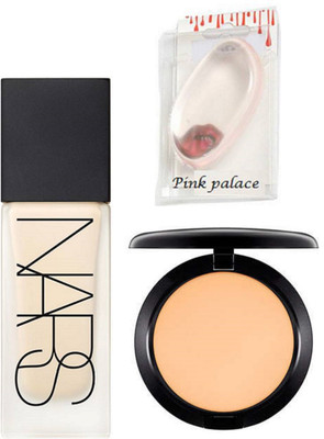 

pink palace silicone puff, NARS foundation & compact(Set of 3)