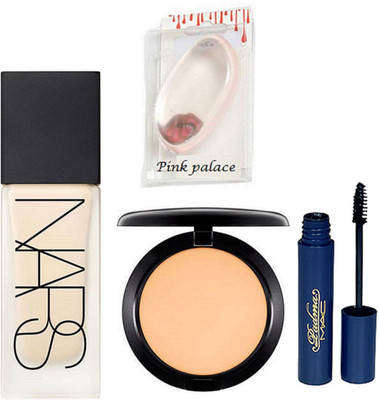 

pink palace silicone puff, NARS foundation & compact & padma mascara(Set of 4)