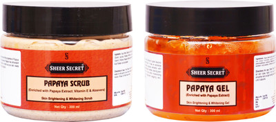 

SHEER SECRET PAPAYA SCRUB 300ML and PAPAYA GEL 300ML(Set of 2)