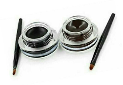 

huda original gel eyeliner smudge proof & water proof for all skin tone 8 g with brush (black brown) 8 g(black brown)