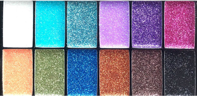 

Glitter Shimmer 12 Colors Eyeshadow For Bridal &Party 22 g(Gold)