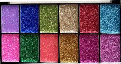 

S.f.r color Glitter 12 Colors Eyeshadow For Bridal &Party 22 g(Gold)